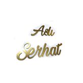 Seyyar Atölye Kişiye Özel Gold Pleksi Nişan Isimliği