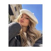 sf collection Kadın Ekru Peluş Ressam Bere