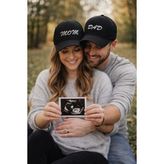 SF Collection Mom & Dad Baskılı Basic 2’li Çift Kombin Şapka - Standart - Siyah