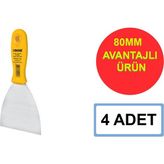 Sgs Spatula Paslanmaz Çelik 80 mm (4 Adet)
