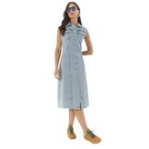 Shade Denim Elbise Buz Mavisi, 60283288