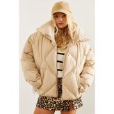 Shade Kadın Oversize Şişme Mont - 36 - Bej