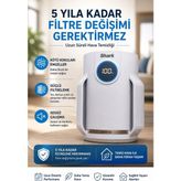 Shark 23 M² Hepa Filtreli 5 Yıl Filtre Ömürlü Ultra Sessiz Koku Giderici Hava Temizleyici Beyaz Karbon Pm2.5 PM10 Alerji