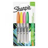 Sharpie Fine Permanent 4'lü Neon Renkler Markör