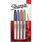 Sharpie Permanent Marker Kalem Fine Uç 4 Basic - 4'lü