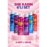 She 6'lı Kadın Deodorant Seti