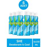 She Is Cool Kadın Deodorant 150 Ml 6 Adet