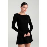 SHEISMONO Ultra Soft Kayık Yaka Bluz Siyah