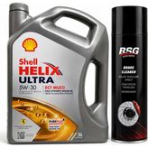 Shell Helix Ultra 5W-30 Ect Multi 5 Litre + Balata Spreyi 500 ml