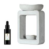 Shemsa Naturals Seramik Buhurdanlık Seti ( Seramik Buhurdanlık+Purefume Lavender 30 ml )