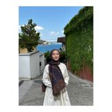 Shiraa Lacivert Premium Çift Taraflı Kaşmir Şal