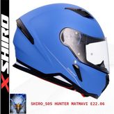 Shıro Kask Fullface Hunter M.c Mat Mavi Xl 6162