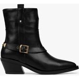 Shoeberry Kadın Arden Siyah Cilt Kovboy Bot