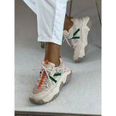 Shoemark Bold Bej Bağcıklı Kadın Sneaker