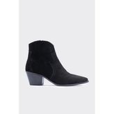 Shoemark Glam Siyah Süet Deri Western Kadın Bot