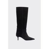 Shoemark Süet Deri Siyah Çizme Darla