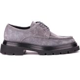 Shoetyle - Gri Hakiki Süet Bağcıklı Günlük Erkek Ayakkabı 115-K432
