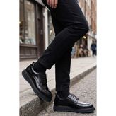Shoetyle - Hakiki Açma Deri Siyah Renk Erkek Günlük Erkek Ayakkabı - 250-760-02