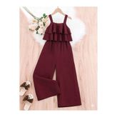 shop Bordo renk kız çocuk tulum pantolon