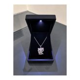 shop IŞIKLI KUTUDA GÜMÜŞ RENK KALPLİ HELLO KITTY KOLYE ÇELİK