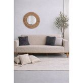 Shopyteks Şönil Koltuk Örtüsü 170X210 Modern Baklava Desenli Evcil Hayvan Dostu Kanepe & Çekyat Örtüsü - 170 x 210 cm - Taş