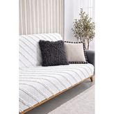 Shopyteks Şönil Koltuk Örtüsü 170X210 Modern Çizgi Desenli Evcil Hayvan Dostu Kanepe & Çekyat Örtüsü - Beyaz - 170 x 210 cm