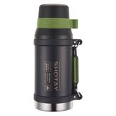 Shotay Camper 1600 ml Siyah Çelik Termos