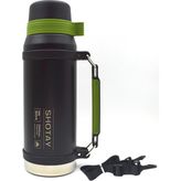 Shotay ST-8217 2000 ml Camper Large Siyah Çelik Matara Termos