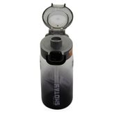 Shotay Su Matarası Straw Gradient Polikarbon Siyah 600Ml