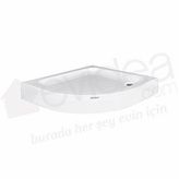 Shower 100x100 cm Oval Flat Duş Teknesi