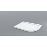 Shower Oval Asimetrik Flat 80x90 cm Duş Teknesi
