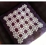 Sıa El İşi Dantel Tığ İşi Beyaz 43X41cm
