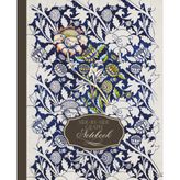 Side-By-Side Graph Notebook: Notebook with 5x5 Graph & Lined Split Pages for Notes, Sketching, Math & Designing with 108 Cream Pages & Vintage Botanical Pattern Cover