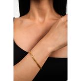 Side Gold Kuyumculuk 14 Ayar Kırmızı Gold Altın Pullu Zincir Bileklik
