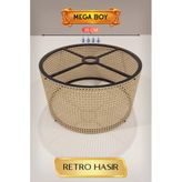 Şık Retro Hasır Lambader Başlığı 35 cm Modern Dekor