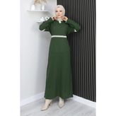 Şile Bezi Elbise 3939-03 Haki - 2XL