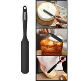 Silicolife Pasta Sıvama Spatulası, Silikon Çikolata Krema Reçel Sıyırma Sıvama Bıçağı Spatulası 25cm Siyah
