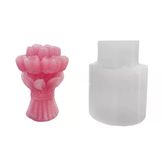 Silikon 3D 13 Güllü Çiçek Buketi Mum Kalıbı