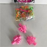 Silikon Kalem Tutacağı 3 Adet ve Pembe Bileklik Örme Lastiği