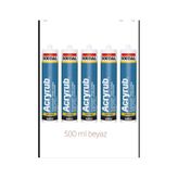 Silikonize Mastik 500Gr Beyaz 5 Adet