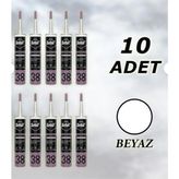 Silikonize Mastik Beyaz 500 Gr, 10 Adet - Çok Renkli - Standart