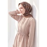 Silk Home Soft Eşarp Pixel Ethnic Koyu Vizon