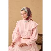 Silk Home Soft Eşarp Urban Patch Koyu Pembe