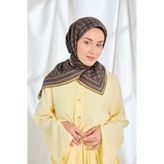 Silk Home Twill İpek Eşarp Monogram Acı Kahve