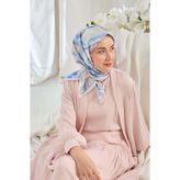 Silk Home Twill İpek Eşarp Soyut İndigo