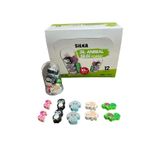 Silka Fanuslu Mini Sevimli Hayvanlar Silgi Seti 12 'li ( 1 Paket )