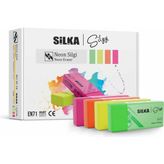 Silka Neon Silgi Küçük 4 Adet