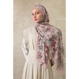 SilkTouch Pembe Florina Desen Kraş Şal