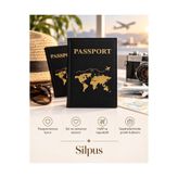 Silpus 2’li Siyah Pasaport Kılıfı