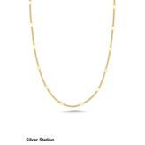 Silver Station Altın Renk 925 Ayar Gümüş Pullu Kolye - Aynalı Zincir Kolye 40-45-50-55-60-75 cm